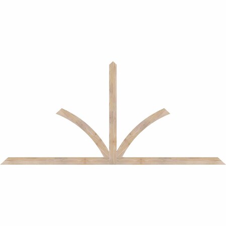 Ekena Millwork Richland Smooth Timber Gable Bracket, Douglas Fir, 108"W x 49"H x 1 1/2"D x 3 1/2"F, 11/12 Pitch GBW108X49X0204RIC00SDF